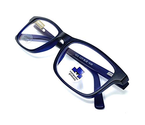 Gafas ver de cerca, lectura con Filtro Luz Azul, Ordenador Gaming Móvil, Protección Antifatiga - Venice Coti Dioptría (1-1,50-2 - 2,50-3 - 3,50) (Azul, Graduación +2,50)