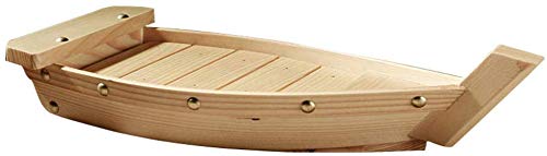 GCDN - Bandeja para Sushi (Madera), diseño japonés Plato para Sushi, Cocina, Utensilios, japonés, cuisín, Sushi, Barco, Sashimi, Plato, Cuenco, Madera, como se Muestra en la Imagen, 42x17x7.5cm