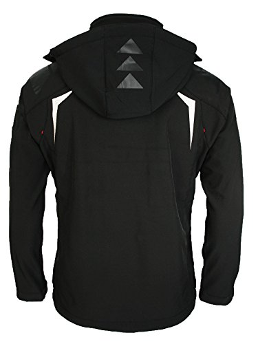 Geographical Norway Techno - Chaqueta flexible para hombre, con capucha desmontable Noir - Noir XXXL