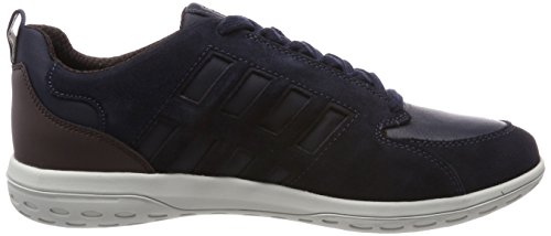 Geox U MANSEL A, Zapatilla Baja para Hombre, Azul (Navy/dk Burgundy), 43 EU