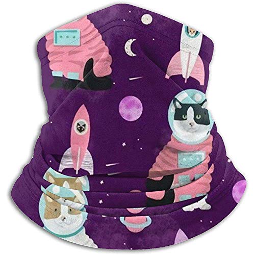 Giles John Astronauta Gatos En Outsapce Headwear Calentador De Cuello Cómodo Cuello Polaina Calentador Mascarilla Bufanda De Invierno para Clima Frío Deportes De Invierno