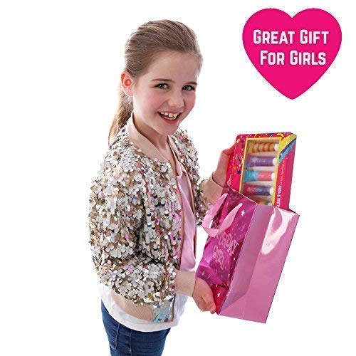 GirlZone Regalos para Niñas - Brillo De Labios para Niñas - 6 Sabores Deliciosos y Afrutados - Maquillaje Niñas - Lipgloss Ideal Cumpleaños - Regalo Niña 3 a 12 Años