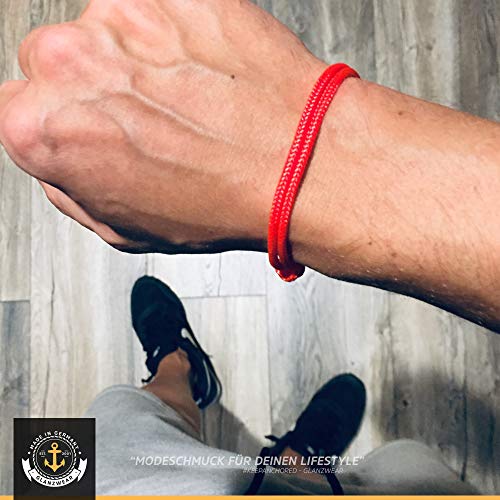 GLANZWEAR® Pulsera de Surfista Rope Hombres Mujeres Pulsera de Cuerda Nudo de Nailon Pulsera de surfistas Pulseras de la Amistad de Pareja para Mujeres Hombres Paracord