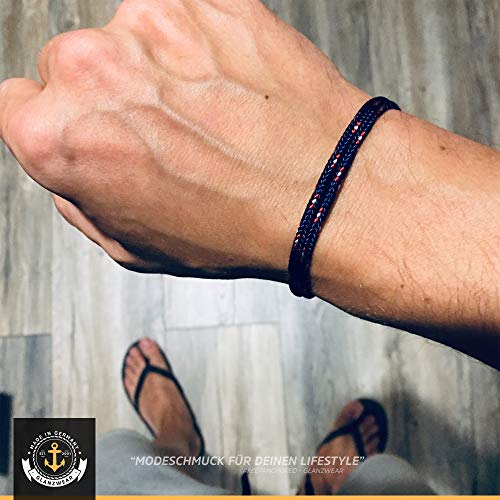 GLANZWEAR® Pulsera de Surfista Rope Hombres Mujeres Pulsera de Cuerda Nudo de Nailon Pulsera de surfistas Pulseras de la Amistad de Pareja para Mujeres Hombres Paracord