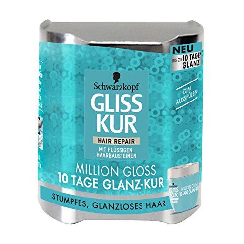 Gliss Kur Hair Repair Million Gloss 10 días brillo con piedras líquidas, 4 unidades (4 x 150 ml)