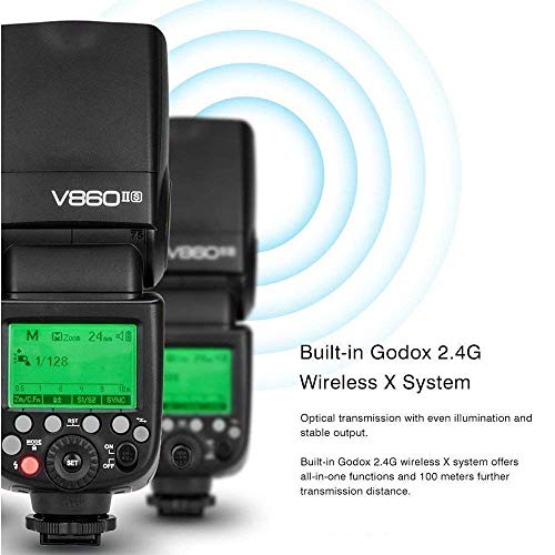 Godox Ving V860II-S 2.4G TTL Li-on Batería Cámara Flash Speedlite para Sony HVL-F60M,HVL-F43M, HVL-F32M(V860II-S)