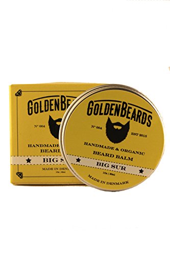 Golden Beards Organic Beard Balm - Big Sur - 30ml | 100% Natural | Jojoba & Argan & Apricot Oil by Golden Beards 30 ml