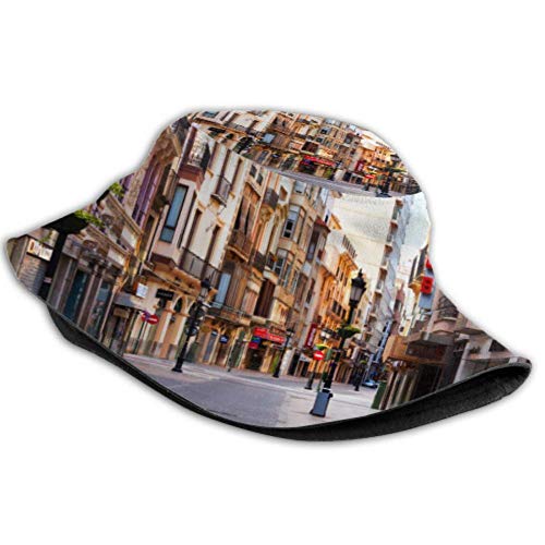 Gorra de Pescador Gorra de Sol Castellon De La Plana Spain August Sombrero de Sol de Cubo para Hombres y Mujeres Protection Packable Summer Gorra de Pescador for Fishing,Safari,Beach & Boat