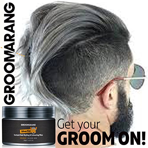 Groomarang Silver Fox - Cera instantánea para peinar y colorear