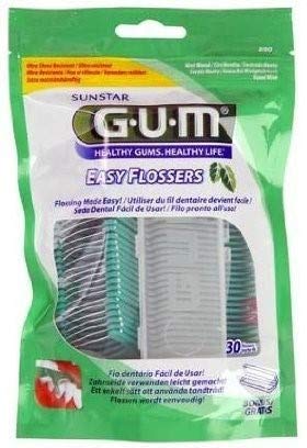 GUM EASY-FLOSSERS Herramientas con hilo dental 3 x 30 piezas