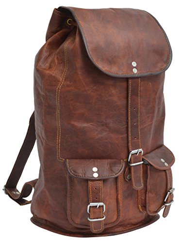 Gusti Cuero nature Louis Mochila Vintage Portátil Trabajo Universidad Estilo Vintage Retro Elegante Marrón U29