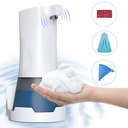 Gvoo Dispensador de Jabón Automático,Dosificador de Jabón Sensor Automático en Espuma,Impermeable IPX4,Ideal para Baño y Cocina,350ml