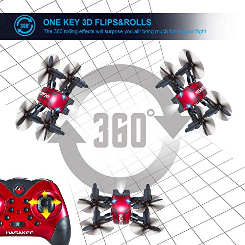 H6 Mini Drone Plegable con Control de Altura y Modo sin Cabeza 2.4GHz 4CH 6-Axis Gyro RC Quadcopter con Flips 3D,Bueno para Principiantes