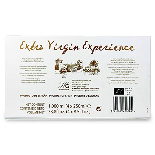 HACIENDA GUZMÁN - Estuche Aceite De Oliva Virgen Extra Ecológico para regalo (4x250ml)