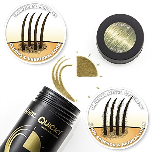 Hair Quicky® Premium Hair Fibers, fibras de pelo, construcción de pelo espesante de cabello, en caso de alopecia calvicie caída del pelo o cabello ralo, natural queratina | 28g | caoba