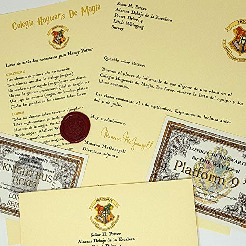 Harry Potter Carta de Aceptación Personalizada Estilo Hogwarts