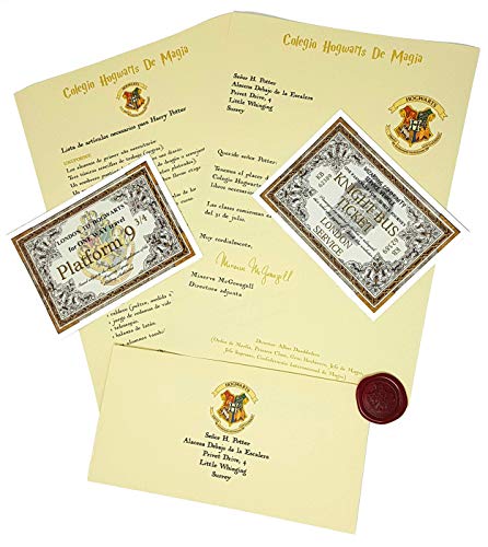 Harry Potter Carta de Aceptación Personalizada Estilo Hogwarts