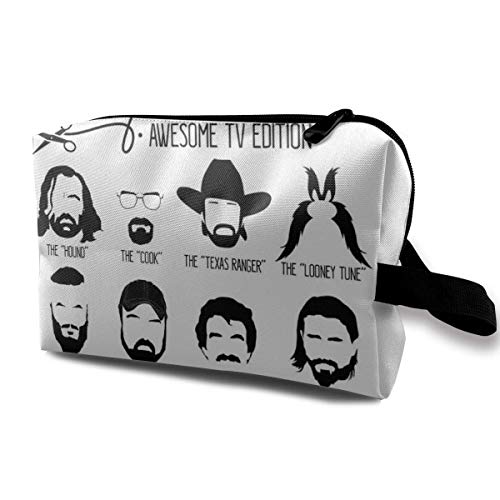 Hdadwy Bolsa de Maquillaje Bolsa de cosméticos The TV Facial Hair Compendium Bolsa Multifuncional Kit de Viaje Bolsa de Almacenamiento