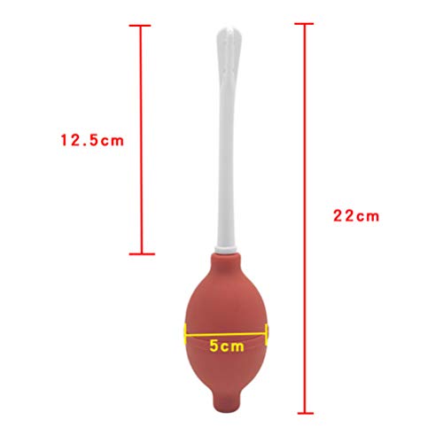 HEALLILY Kit de Limpieza Vaginal de Vagina Anal con Bombilla Enema de Silicona para Hombres Y Mujeres (Rojo)