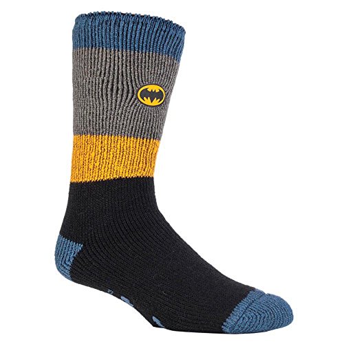 HEAT HOLDERS - Hombres Niños Niño Niña Marvel Suave Invierno Térmico Antideslizante Calientes Calcetines (39-45 eu, Batman)