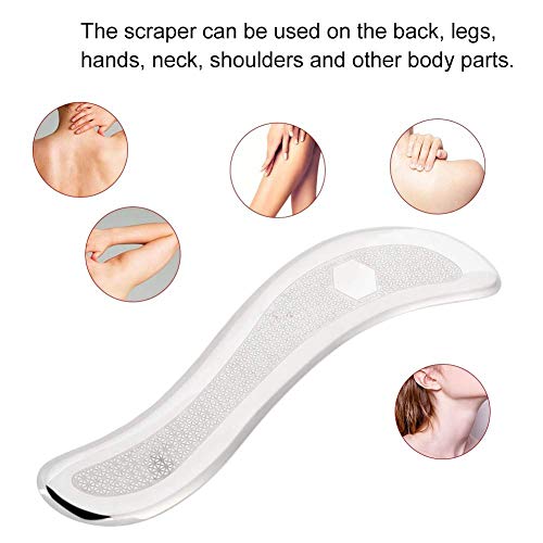 Herramientas Gua Sha Rascar masaje médico acero inoxidable del grado de Gua Sha Adjunto Presión Punto de Alivio musculares manuales herramienta masajeador masajeador de la piel Xx ( Color : White )