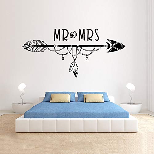 hetingyue Calcomanías de Pared de Flecha Salvaje y Libre Papel Tapiz Personalizado Flecha de Amor Nombre Personalizado Papel Tapiz de Dormitorio 75x36 cm