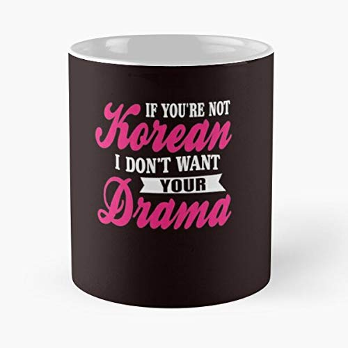 Hexbrand Fangirl Kdrama Drama Fanboy TV Soap Pop K KPOP Opera Korean Taza de café con Leche 11 oz