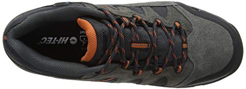 Hi-Tec Banderra II Low WP Wide, Zapatillas de Senderismo para Hombre, Gris (Charcoal/Graphite/Burnt Orange 51), 42 EU