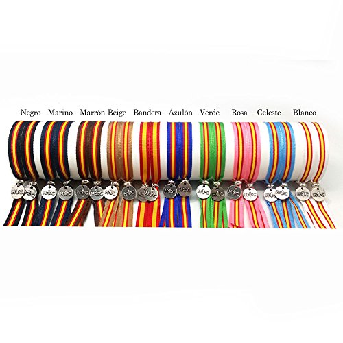 Hispania Colors Pulsera de Bandera de España (Bandera), de Tela Ultra Resistente y Lavable, de tamaño XXL Ajustable Mediante Corte a Todos los tamaños.