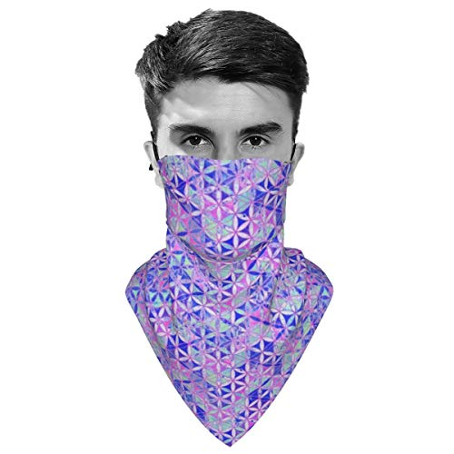 HLw Bandana Mascarilla Pasamontañas Sun Uv Pañuelo facial para hombres Mujeres, patrón de pintura Floweroflife Purple Cveti