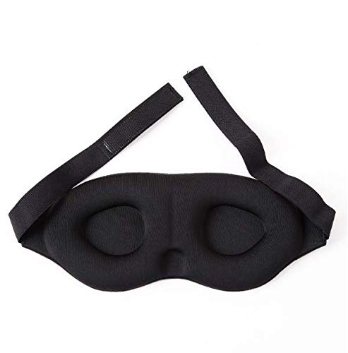 HOCOSY Antifaz para Dormir con Tapones oidos dormir y Clip Nasal Anti-Ronquidos, Mascara Dormir para niños/hombres/mujeres, Diseño 3D, 100% Opaco Negro, Adecuado para Viajes y Oficina