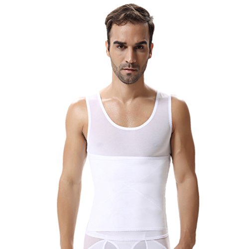 Hombre Body Shaper - Chaleco para Hombre - Ropa Interior de Efecto Adelgazante Elástico y Formar para el Vientre y la Pérdida de Peso y Grasa - Previene el Dolor de Espalda y Lumbares