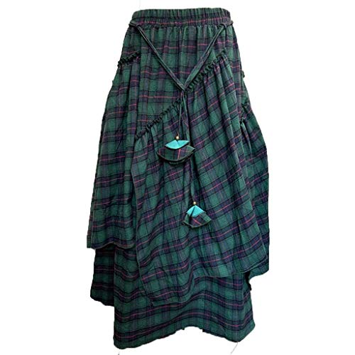 Hombre Mujeres Tela Escocesa Falda Escocesa Plisada Falda Clásico Falda De Gran Tamaño Unisex De Mujer De Rock para Mujer para Hombre Retro Tradicional Highland Vestido Irregular Rejilla del Tartán