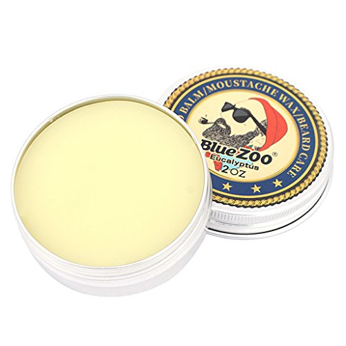 Homyl Acondicionador sin Enjuague y Bálsamo para Barba Beard Balm para Hombres, Reduce el Frizz, Bucles y Descansos - Fabricado en Cabello Suave Beard y Elimina la Piel Seca - Eucalipto