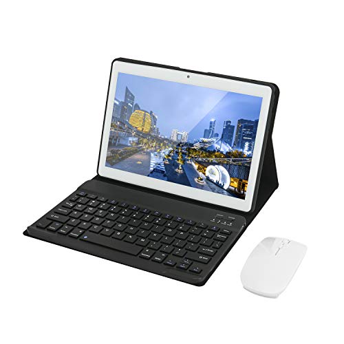 HOTREALS, Tableta Android de 10.1 Pulgadas, Tableta con Sistema operativo Android de Cuatro núcleos, 4 GB de RAM y 64 GB de ROM, Red WiFi 3G, Bluetooth, GPS, Tipo C, batería de 8000 mAh (Blanco)