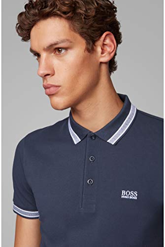 Hugo Boss Green Polo de arroz azul marina para hombre, azul, XL