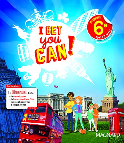 I bet you can ! anglais 6e bimanuel eleve + encart (Anglais collège)