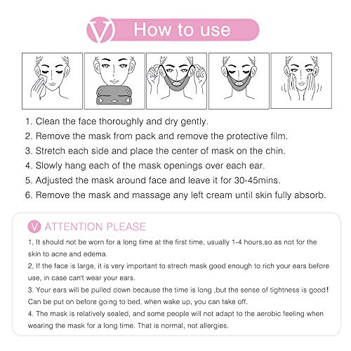 Intensive-Line Lifiting Mask for Face & Chin Line, Anti-aging lifiting, Anti-Wrinkle Firming (4Pcs/Box)