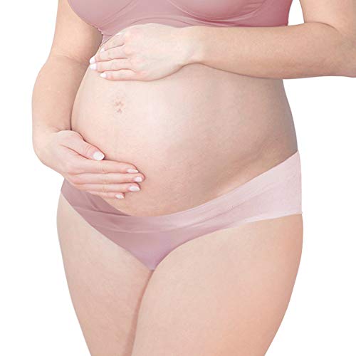 Intimate Portal Mujer Algodón Bajo el Vientre de Braguitas de Bikini Premamá Negro Gris Beige (PK de 3) M