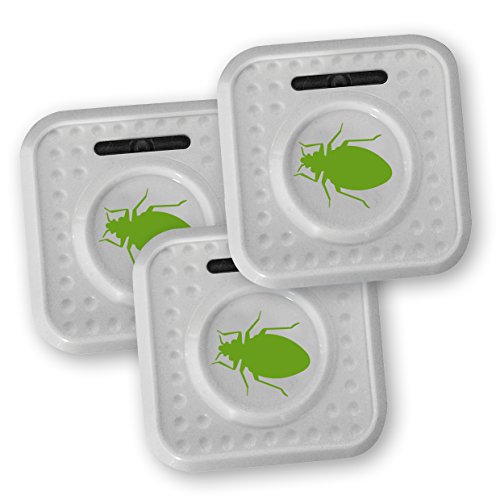 ISOTRONIC® Repelente de Insectos contra chinches y ácaros, Alimentado por batería, Protección por ultrasonido y con Alto Alcance - Paquete de 3 Piezas