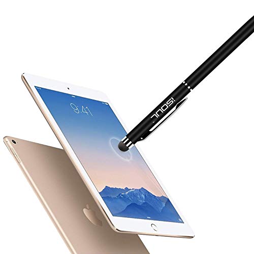 iSOUL Stylus Lápiz táctil, Stylus Bolígrafo para Pantallas táctiles, Stylus Oficial Apple iPad iPhone 11 8 7 Plus, Samsung, Huawei, OnePlus teléfonos móviles y tabletas Negro Stylus