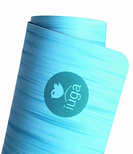 IUGA Pro - Esterilla de Yoga Antideslizante, Rendimiento Antideslizante inmejorable, Respetuoso con el Medio Ambiente, sin Olor, Ligera y Extragrande, con Correa de Transporte, Blue Meteor 