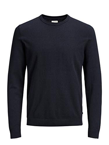 Jack & Jones Jjebasic Knit Crew Neck Noos suéter, Azul (Navy Blazer), Large para Hombre