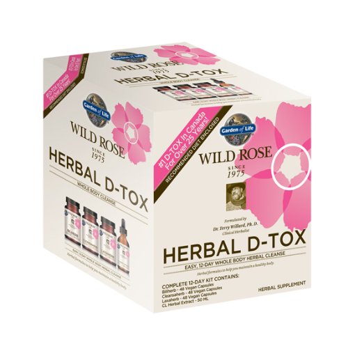 Jardín de vida 12 día detox cleanse – Wild Rose Herbal D-Tox Kit (12 día)