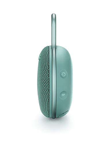 JBL Clip 3 Altavoz inalámbrico portátil con Bluetooth – Parlante resistente al agua (IPX7) – 10h de música continua – Turquesa