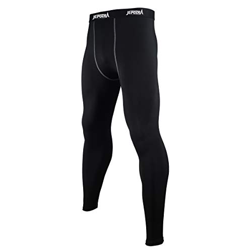 JEPOZRA Mallas Running Hombre Leggings Deporte Largo Pantalones de Compresión Mallas de Fitness Yoga