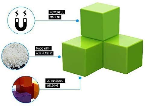 Jhua Juguetes magnéticos Cubos mágicos para niños Bloques de construcción magnéticos Ladrillos de Juguete para Adultos, Alivio del estrés, Puzzles educativos