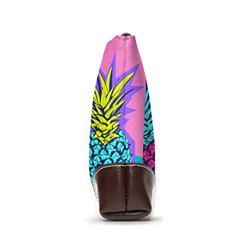 JIUCHUAN Bolso de mano Bolso de mano exótico de colores brillantes Tropical Pines Zine Cartera de mano de cuero Cartera de mano para mujer Cartera de muñeca Cartera de teléfono inteligente