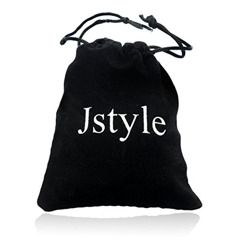 Jstyle Joyería en Acero Inoxidable Collares de la Amistad para 2 Colgante Corazon Plata Negro de Hombres Mujeres Collar Largo 56cm