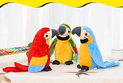 Juguete de peluche con forma de loro parlante más lindo que habla mascota juguete de peluche que repite lo que dices ondeando las alas, disco electrónico, juguete de peluche, animal, interactivo